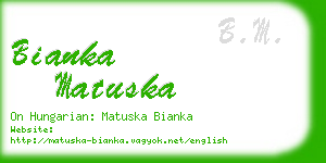 bianka matuska business card